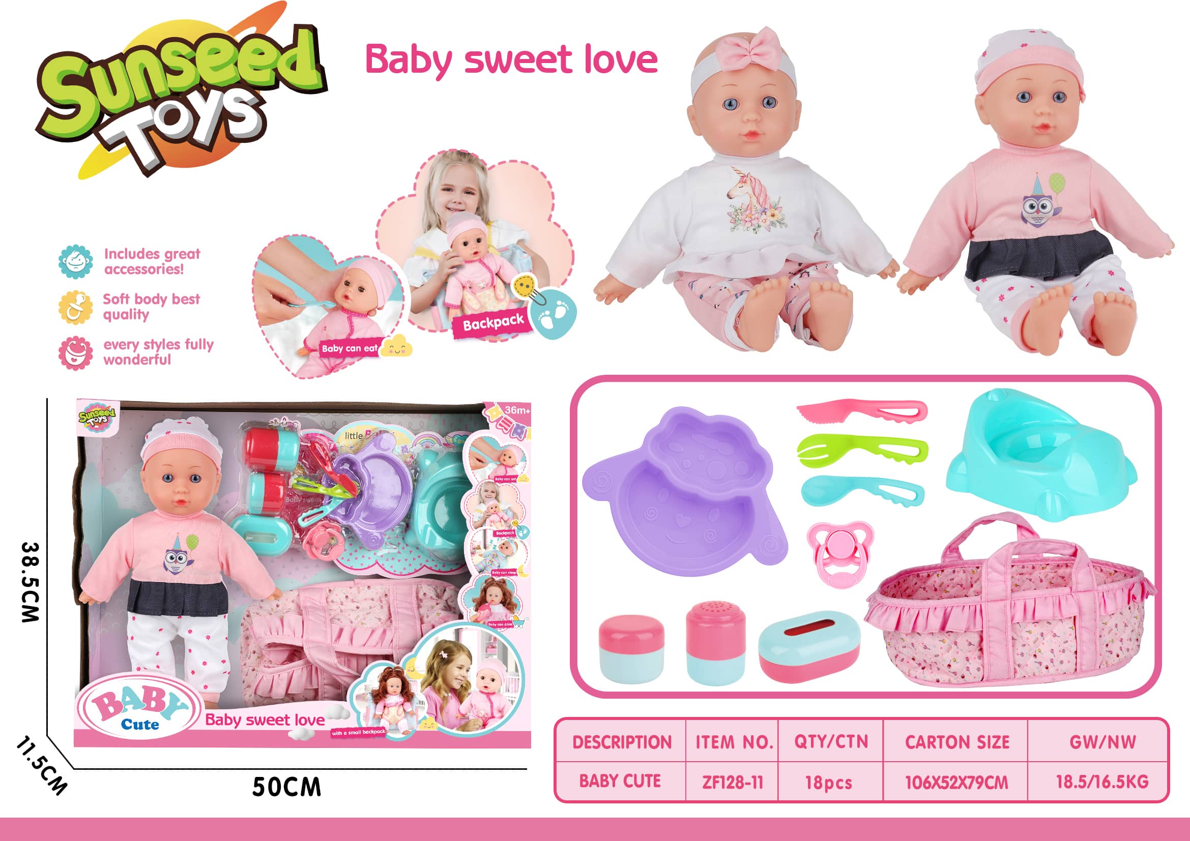 BABY CUTE DOLL ZF128-11