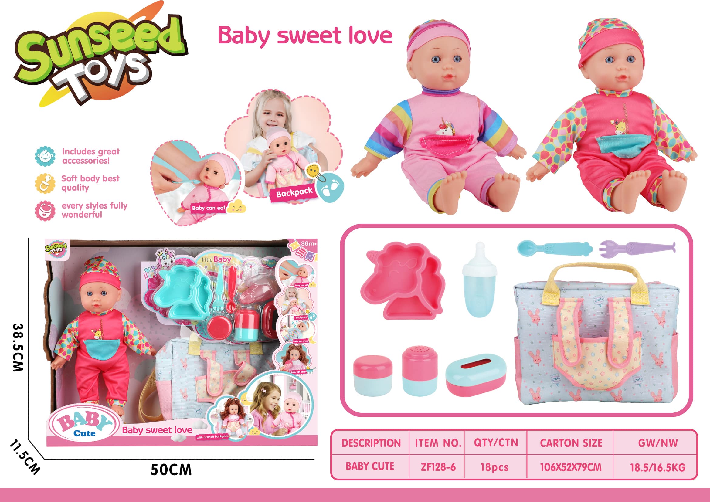 BABY CUTE DOLL ZF128-6